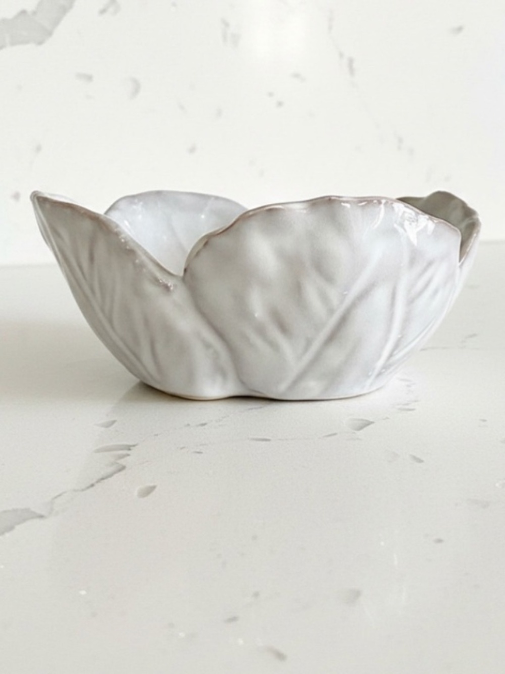 Stoneware Flower-Shaped Bowl